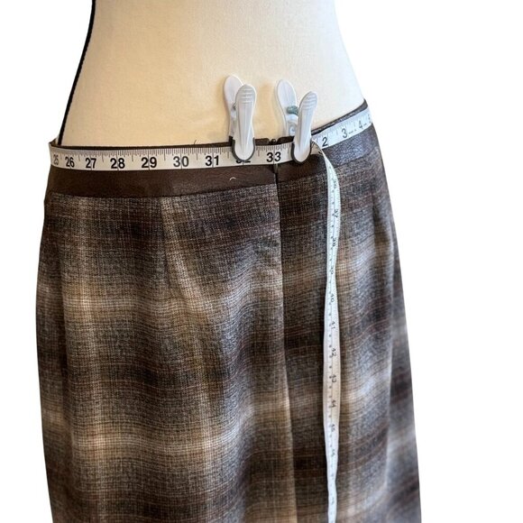 Laura Petite Skirt and Jacket - Brown and black plaid pencil skirt - Picture 12 of 14